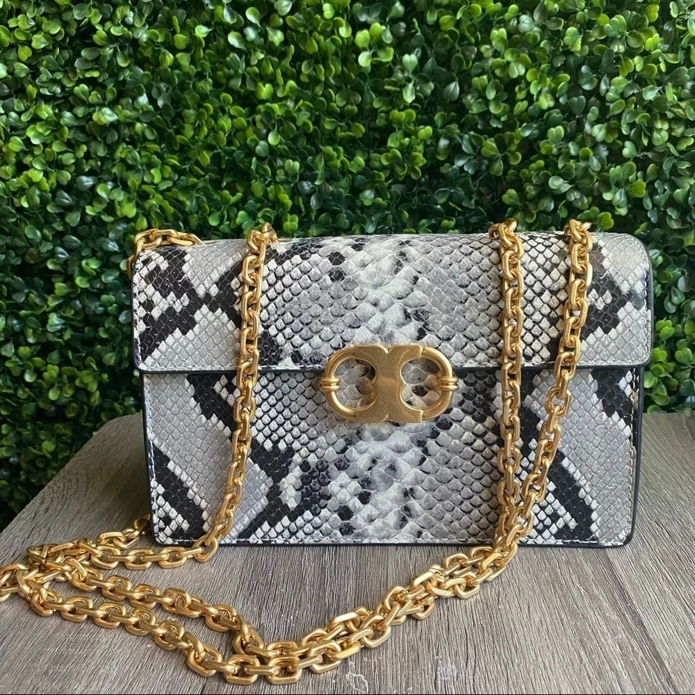 Rare hard to find Tory‎ burch snake print shoulder bag